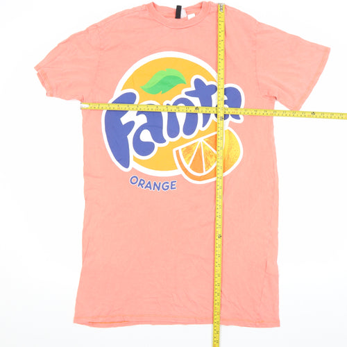 H&M Women’s Pink Fanta Graphic Nightshirt XS Cotton T-Shirt Style