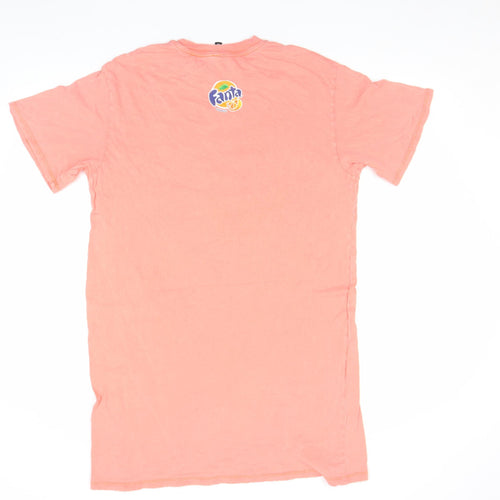H&M Women’s Pink Fanta Graphic Nightshirt XS Cotton T-Shirt Style