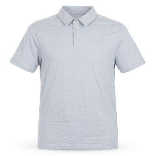 H&M Men's Grey Slim Fit Cotton Stretch Polo Shirt Size S
