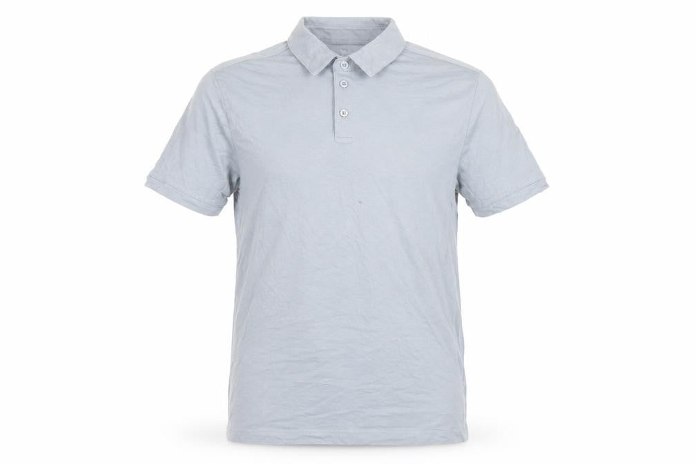 H&M Men's Grey Slim Fit Cotton Stretch Polo Shirt Size S