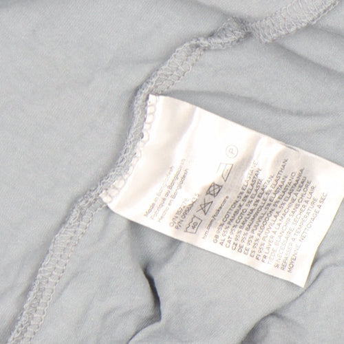 H&M Men's Grey Slim Fit Cotton Stretch Polo Shirt Size S