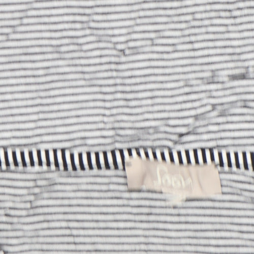 Soon Women’s Black Striped Cowl Neck Jersey Top Size 18