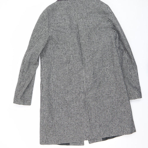 Primark Women’s Black Houndstooth Wool Blend Blazer Size 12