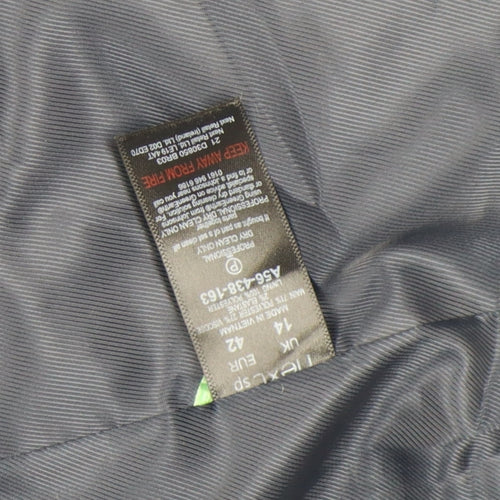 Next Women Blue Check Tailored Single-Breasted Blazer Size 14