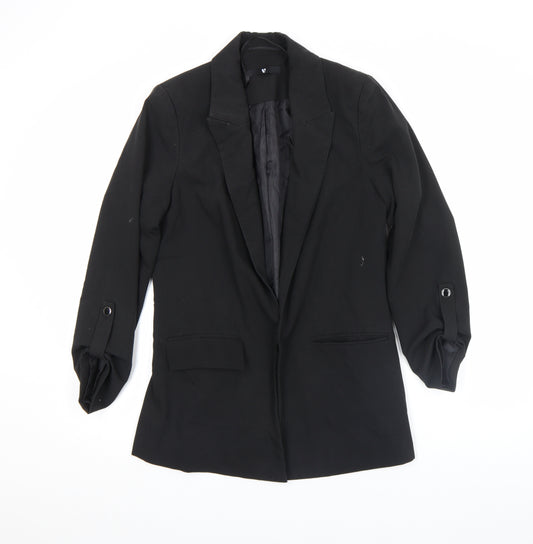 Very Women Black Single-Breasted Blazer Jacket Size M