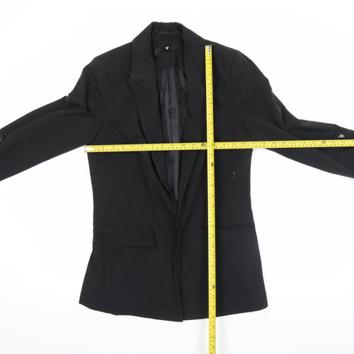 Very Women Black Single-Breasted Blazer Jacket Size M