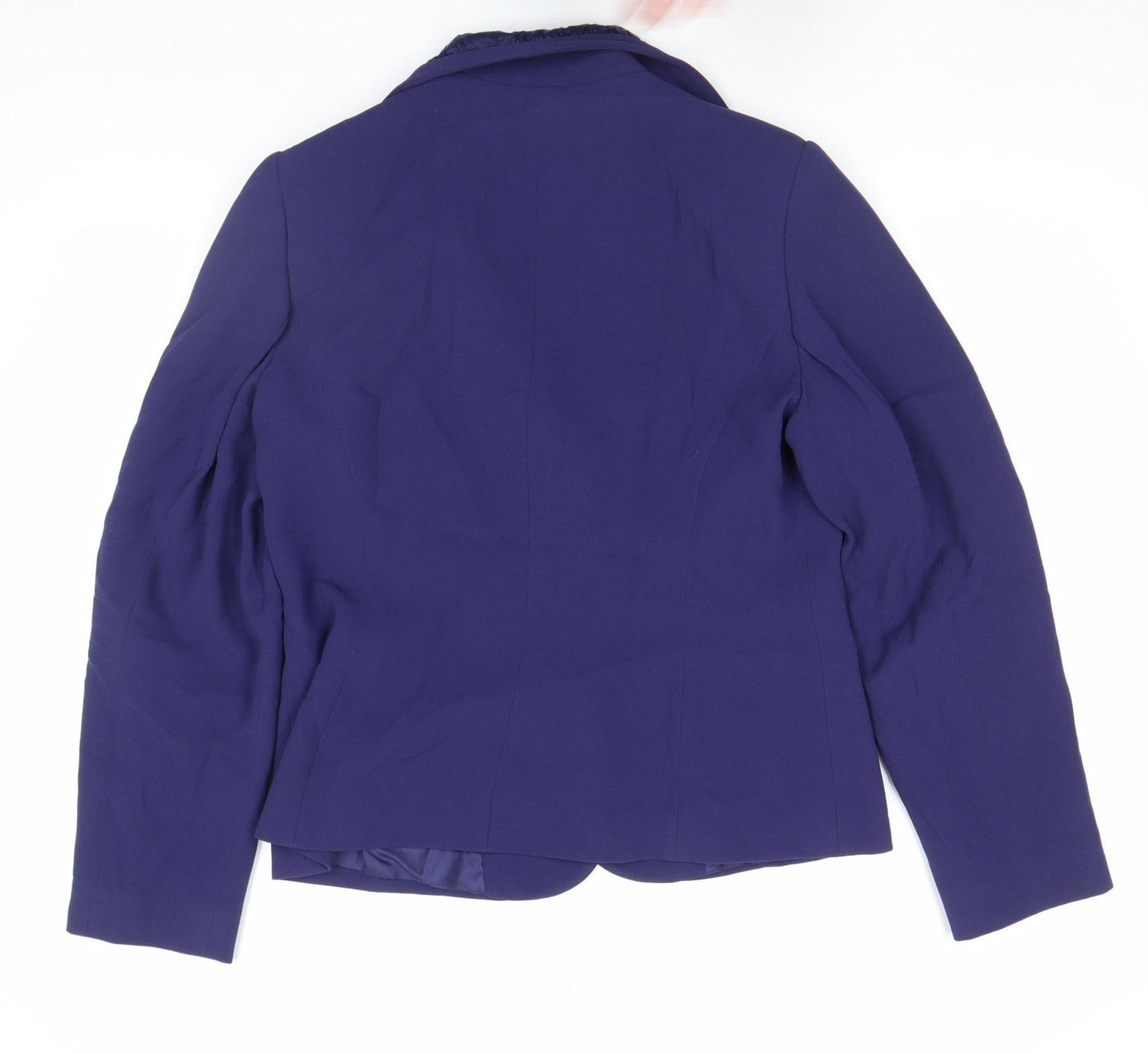 Gold by Michael H Women Blue Size 14 Classic Blazer Jacket