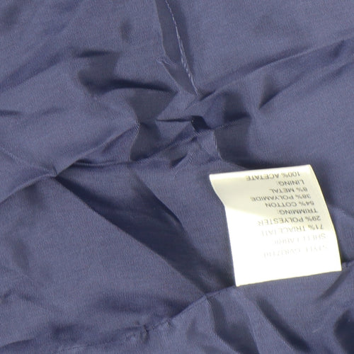 Gold by Michael H Women Blue Size 14 Classic Blazer Jacket