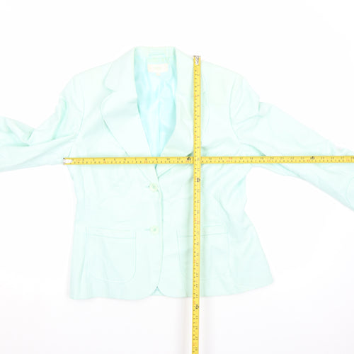 Marks and Spencer Women's Blue Linen Blend Blazer UK 12