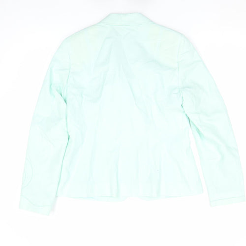 Marks and Spencer Women's Blue Linen Blend Blazer UK 12