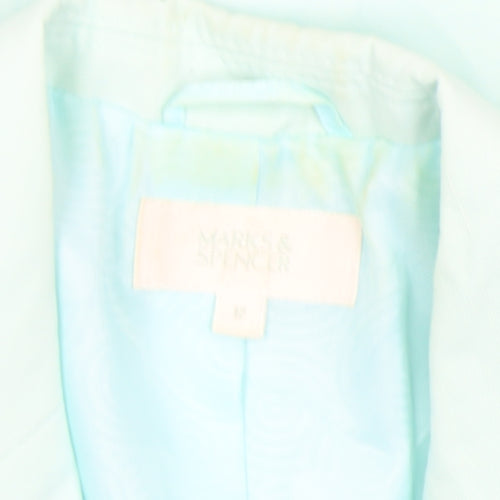 Marks and Spencer Women's Blue Linen Blend Blazer UK 12
