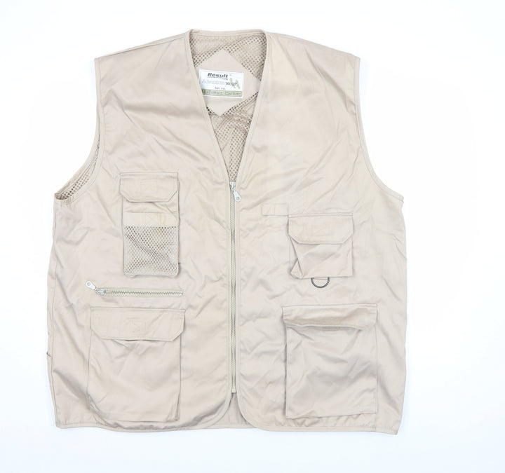 Result Adventure Wear Beige Men’s 2XL Outdoor Waistcoat Vest