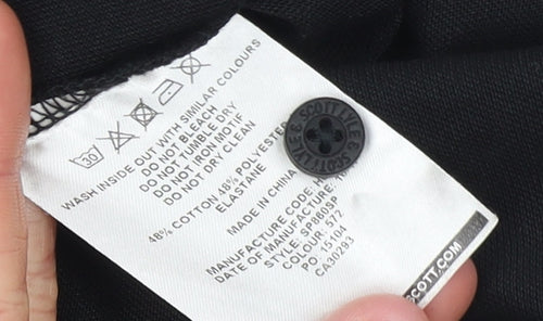 Lyle & Scott Men's Black Polo Shirt Size L Regular Fit Cotton Blend