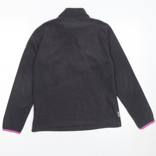 Trespass Girls Black Fleece 1/4 Zip Pullover Sweatshirt 11-12 Years