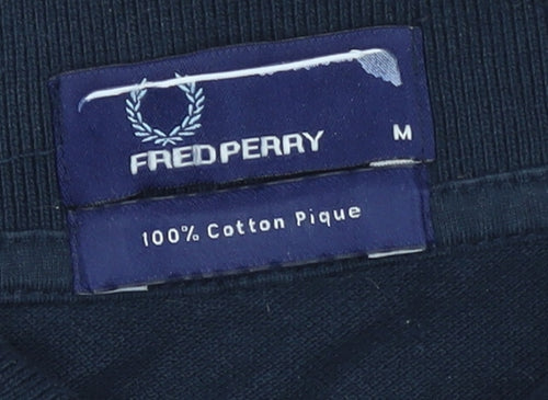 Fred Perry Men's Blue M Cotton Polo Shirt with Tipped Collar