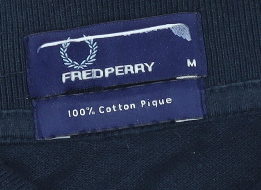 Fred Perry Men's Blue M Cotton Polo Shirt with Tipped Collar