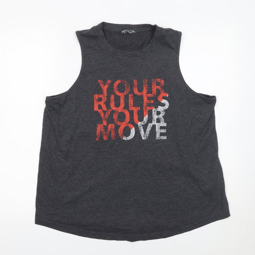 Marks and Spencer Women's Grey Sleeveless Tank Top Size 16 Activewear