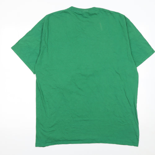 Port & Company Men's Green XL Funny Graphic Crew Neck T-Shirt