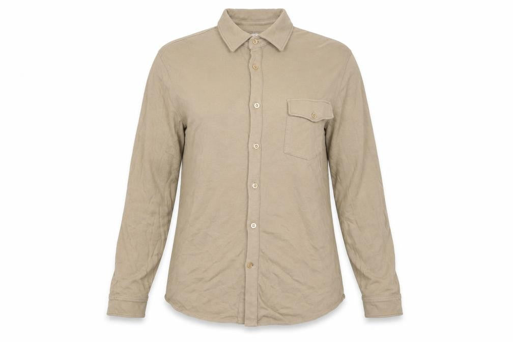 Reiss Women’s Beige Collared Long Sleeve Button-Up Shirt Size M