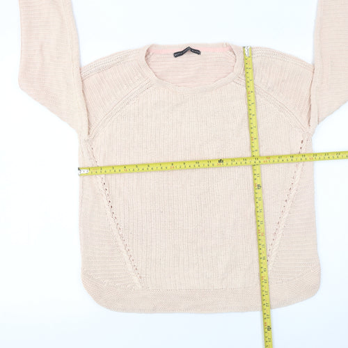Betty Jackson Black Women's Beige Cotton Knit Jumper Size 12