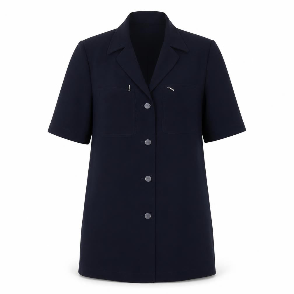 Front view of Marcona Women’s Black Short Sleeve Suit Jacket, size UK 12, Classic Style
