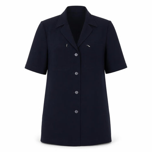Front view of Marcona Women’s Black Short Sleeve Suit Jacket, size UK 12, Classic Style