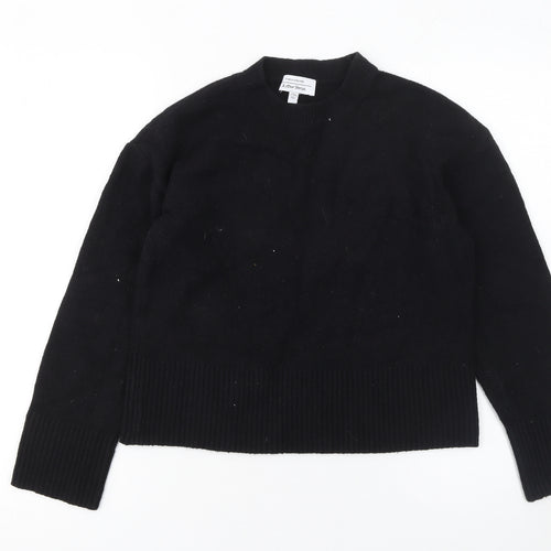 & Other Stories Women’s Black Crew Neck Knit Jumper XS Wool Cotton Mix
