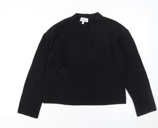 & Other Stories Women’s Black Crew Neck Knit Jumper XS Wool Cotton Mix
