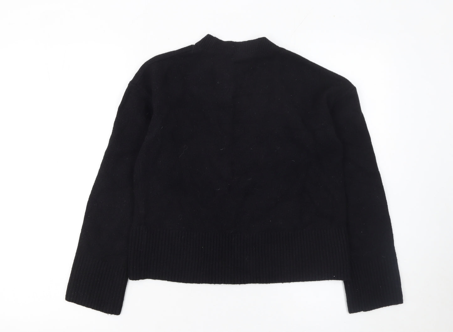 & Other Stories Women’s Black Crew Neck Knit Jumper XS Wool Cotton Mix