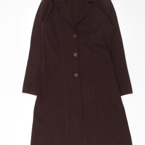 Marks and Spencer Womens Brown Wool Blend Long Cardigan UK 12