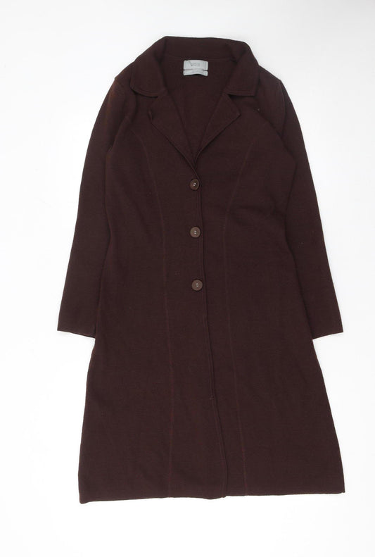 Marks and Spencer Womens Brown Wool Blend Long Cardigan UK 12