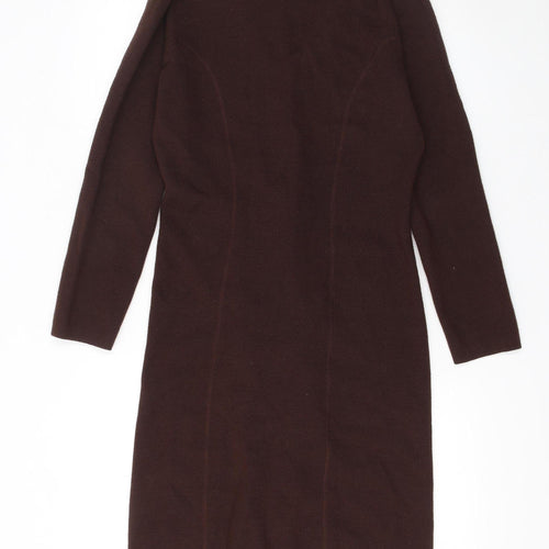 Marks and Spencer Womens Brown Wool Blend Long Cardigan UK 12