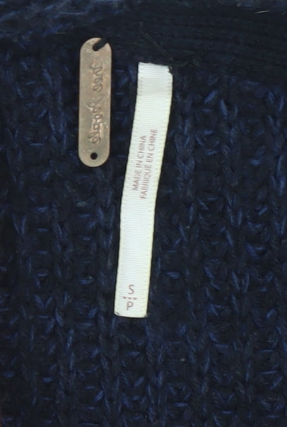 Soft Surroundings Women’s Navy Knit Cardigan Small Cotton Blend