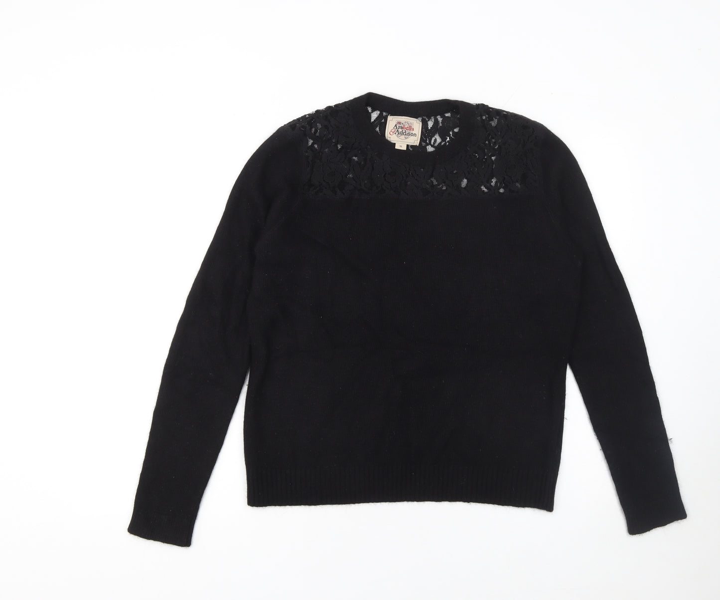 Arabella & Addison Women's Black Lace Knit Cardigan XL
