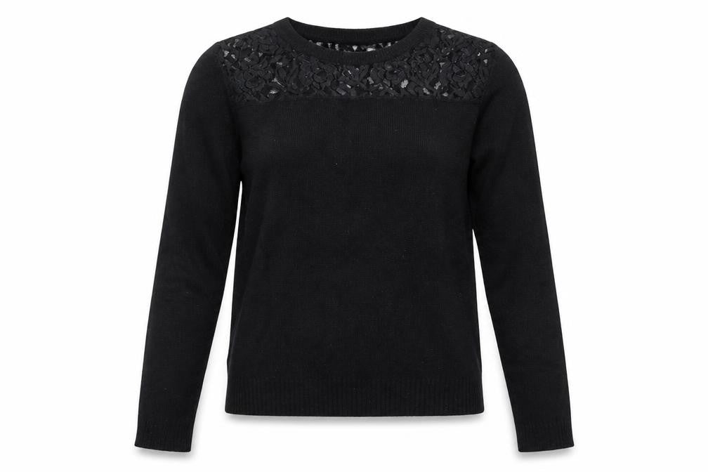 Arabella & Addison Women's Black Lace Knit Cardigan XL