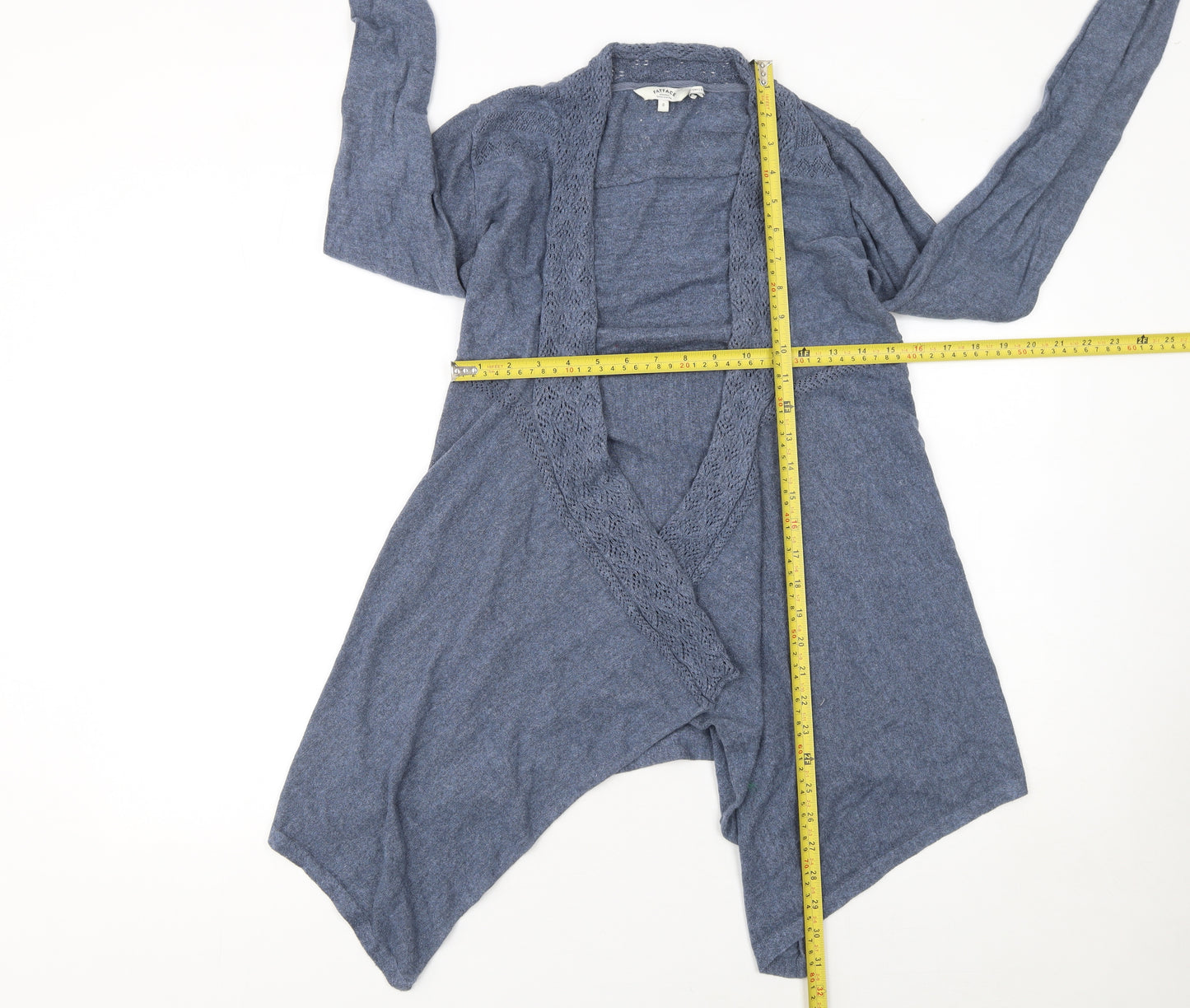 FatFace Women’s Blue Cotton Open Knit Cardigan Size 8