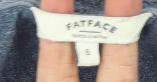 FatFace Women’s Blue Cotton Open Knit Cardigan Size 8