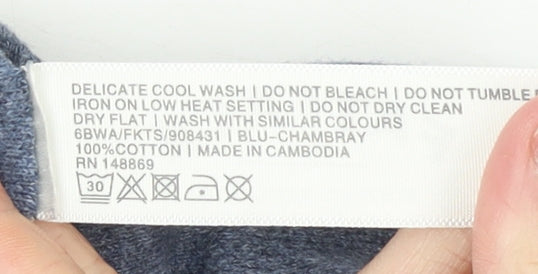 FatFace Women’s Blue Cotton Open Knit Cardigan Size 8