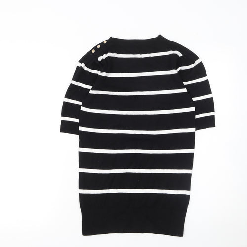 Dorothy Perkins Womens Black Striped Knit Pullover Jumper Size S