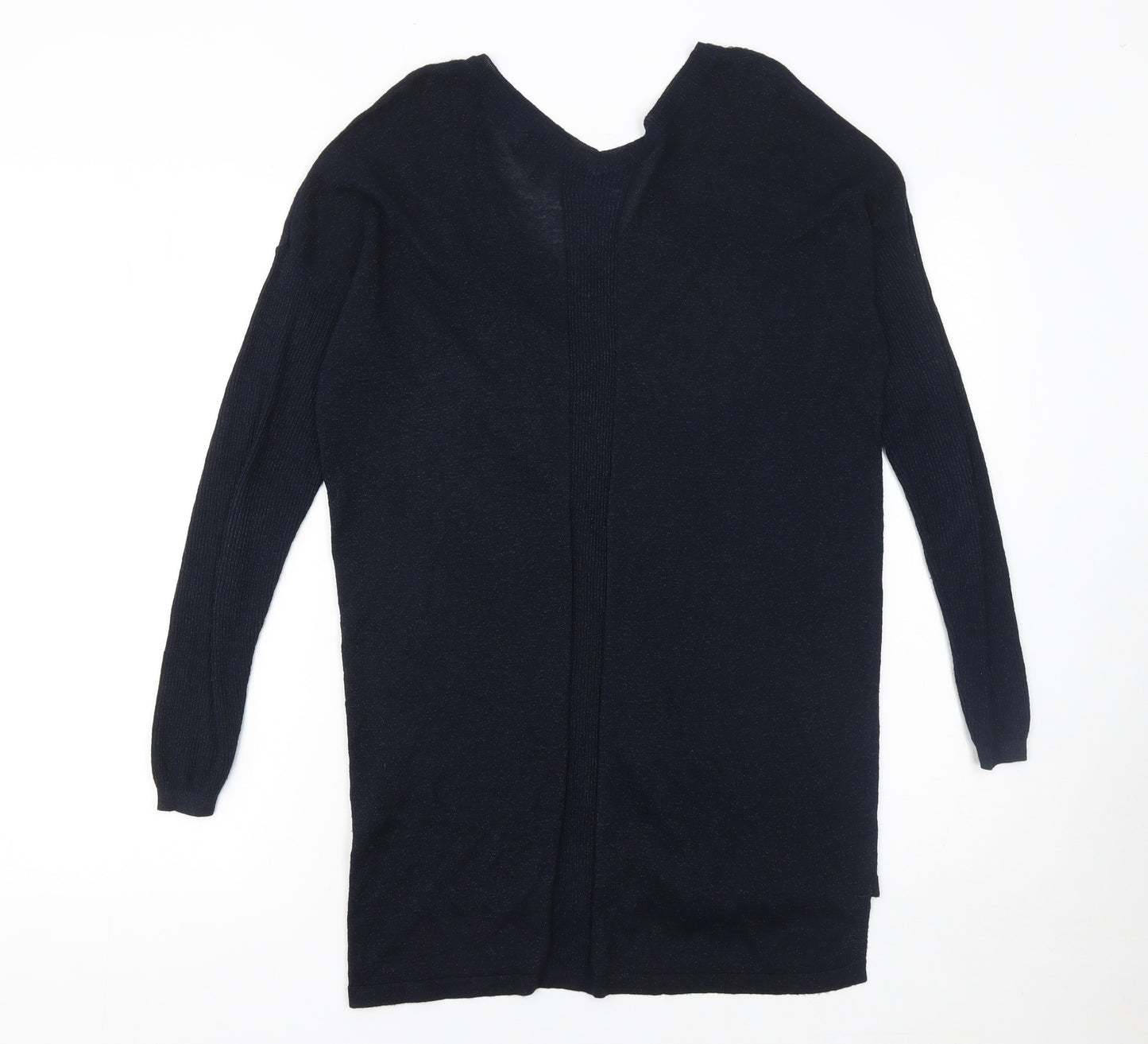 Next Women's Black Jewel V-Neck Long Sleeve Knit Jumper Size 10