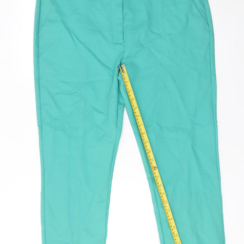 Paramour Women’s Green Size 18 Cotton Stretch Tapered Trousers
