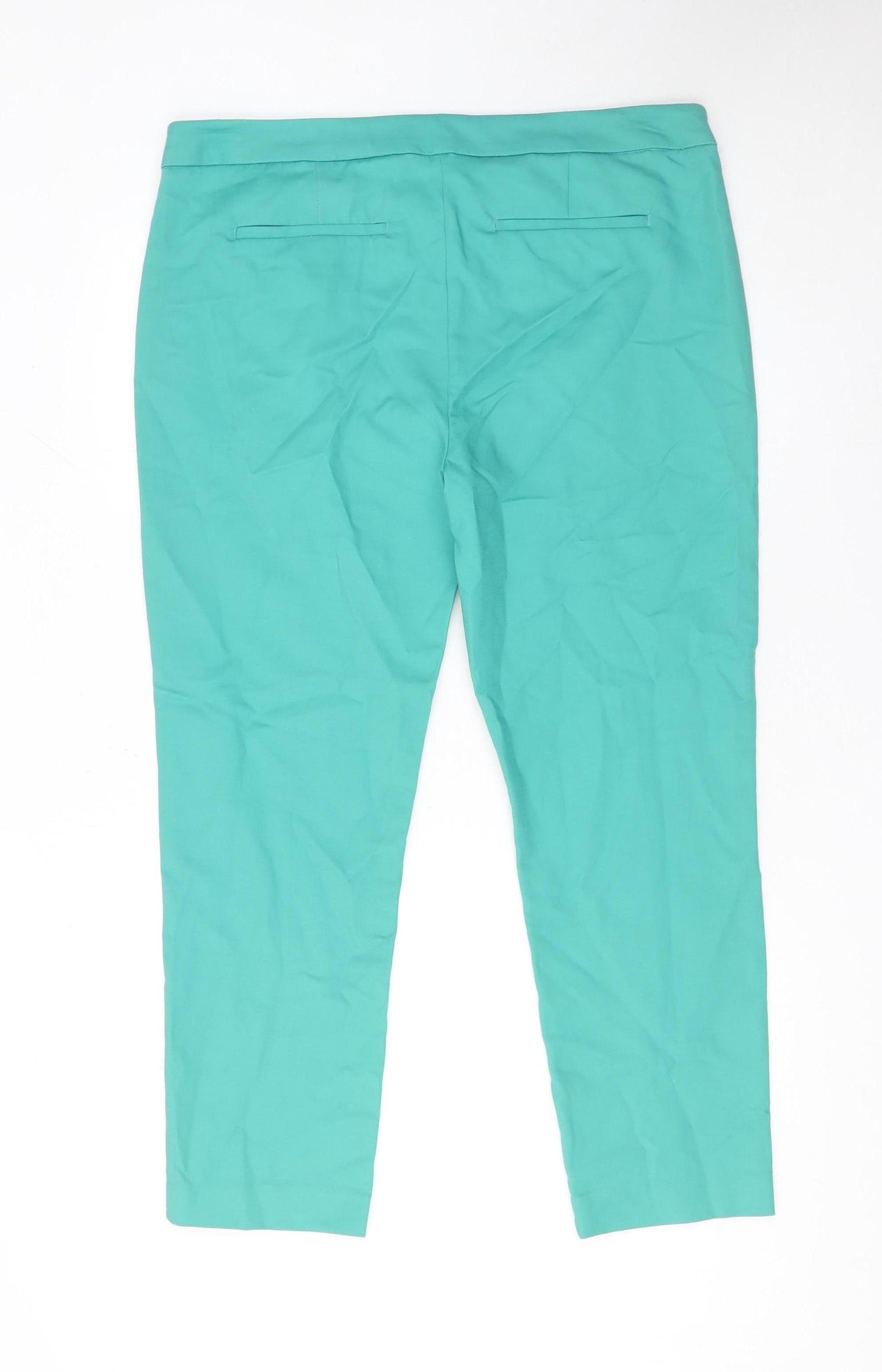 Paramour Women’s Green Size 18 Cotton Stretch Tapered Trousers