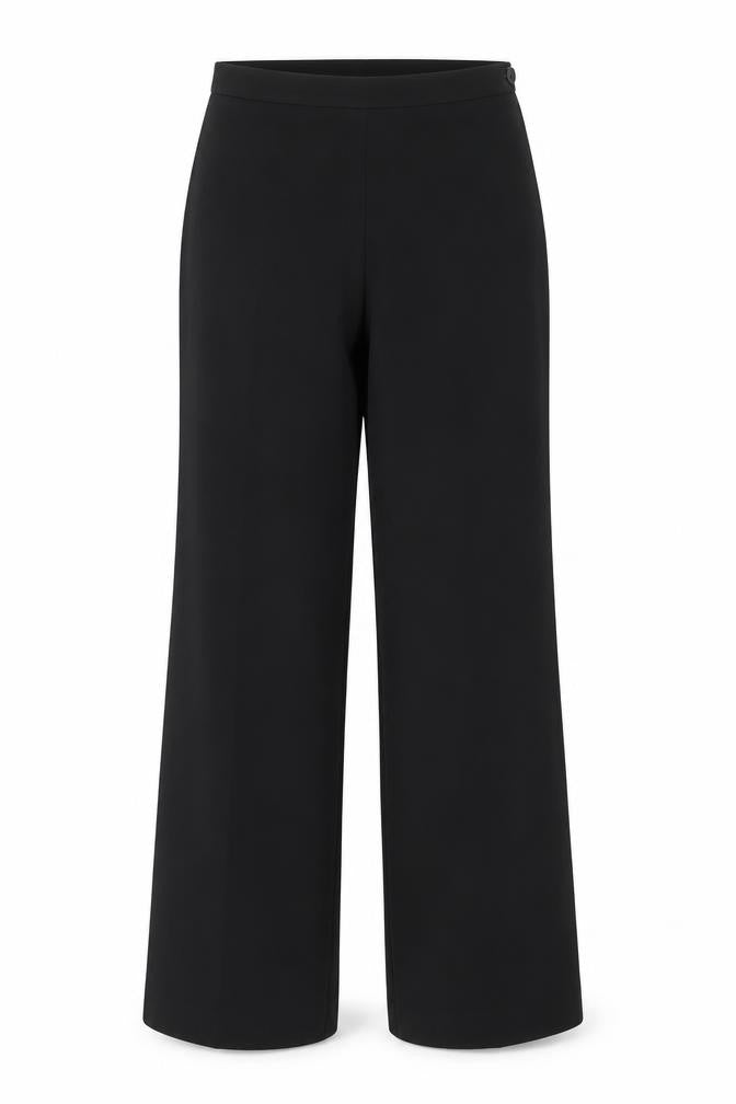 Yessica Women Black Size 12 Straight Leg Polyester Trousers