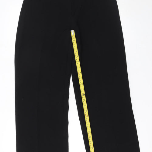 Yessica Women Black Size 12 Straight Leg Polyester Trousers