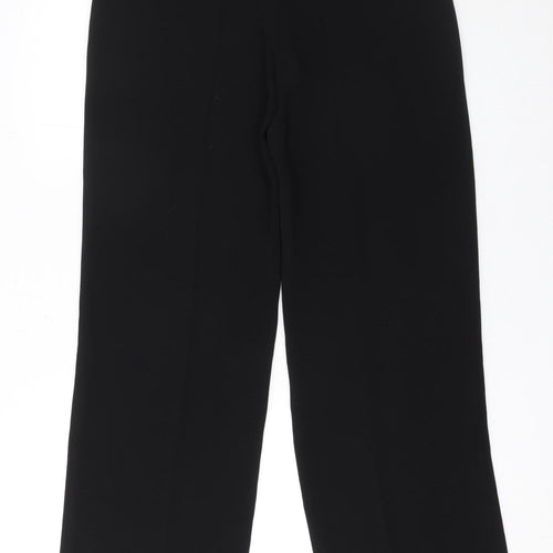 Yessica Women Black Size 12 Straight Leg Polyester Trousers