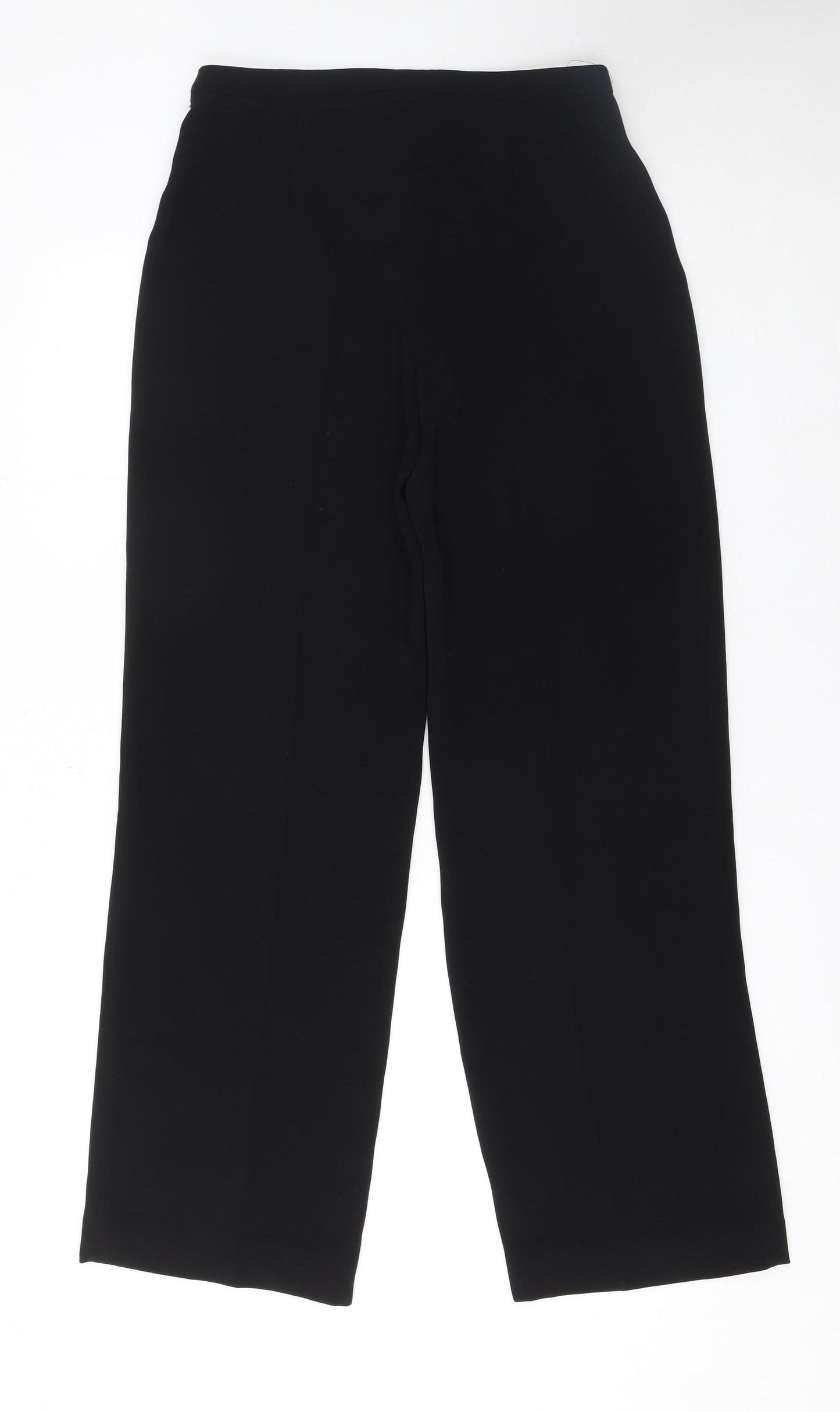 Yessica Women Black Size 12 Straight Leg Polyester Trousers