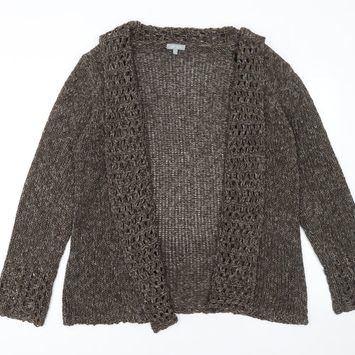 Marks and Spencer Women’s Brown Open-Knit Long Sleeve Cardigan L