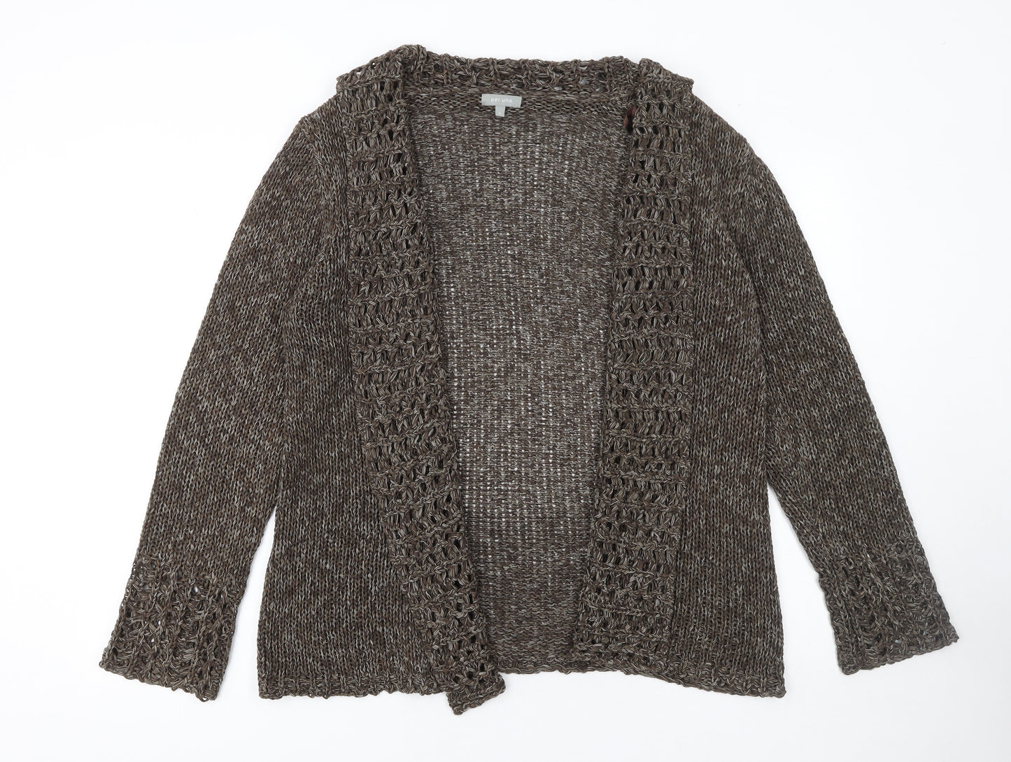 Marks and Spencer Women’s Brown Open-Knit Long Sleeve Cardigan L