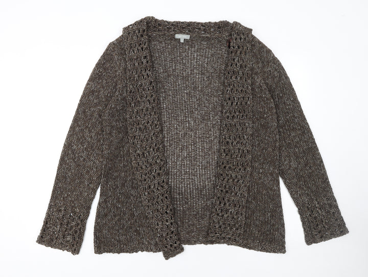 Marks and Spencer Women’s Brown Open-Knit Long Sleeve Cardigan L