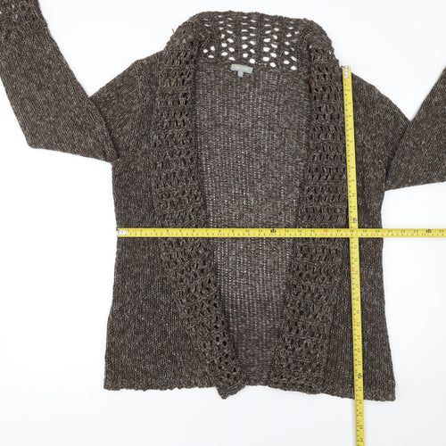 Marks and Spencer Women’s Brown Open-Knit Long Sleeve Cardigan L